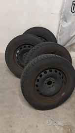 4 cerchi in ferro 15" fiat 