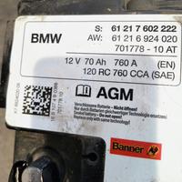 batteria originale BMW 70ah 760A 12v AGM