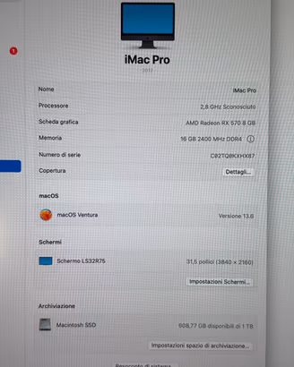 Hackintosh con Intel i5 2,8 ghz 16gb ram