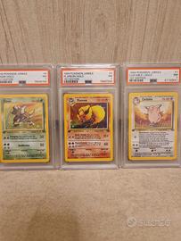 Flareon 3/64+Pinsir 9/64+Clefable 1/64 pokemon psa