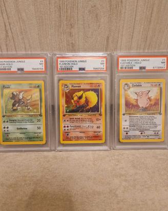 Flareon 3/64+Pinsir 9/64+Clefable 1/64 pokemon psa
