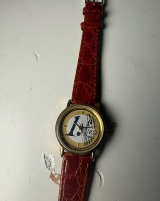 Orologio con quadrante euro