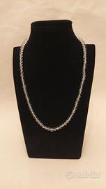 Collana girocollo topazio azzurro chiusura argento