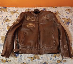 Giacca moto in pelle ASPIDEX+Protezioni - Uomo XL