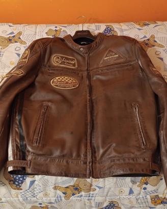 Giacca moto in pelle ASPIDEX+Protezioni - Uomo XL