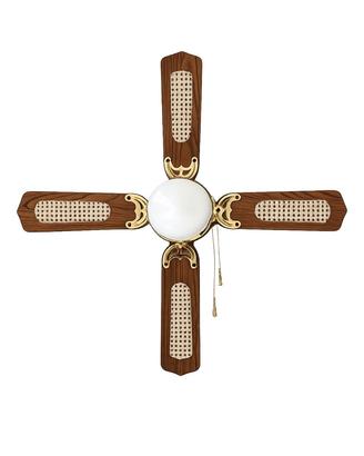Ventilatore lampadario 4 pale legno con luce