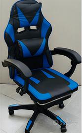 Sedia gaming nera per scrivania pc console