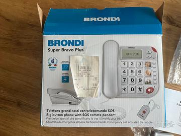 Telefono fisso per anziani Brondi, con SOS