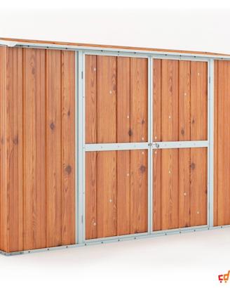 Casetta in lamiera esterno 307x100 fin legno