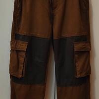 Pantalone pull&bear con tasche laterali marrone 