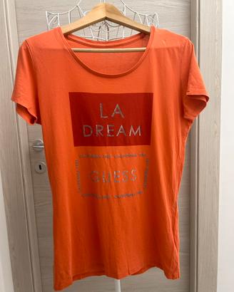 T-shirt guess donna taglia L arancione orginale