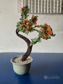 Bonsai Decorativo Vintage con Albero in Giada