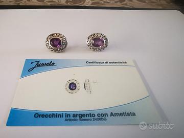 orecchini in argento 925 con Ametista 