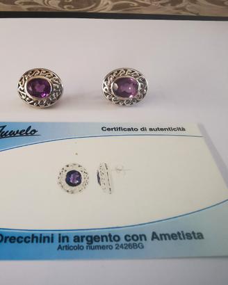 orecchini in argento 925 con Ametista 