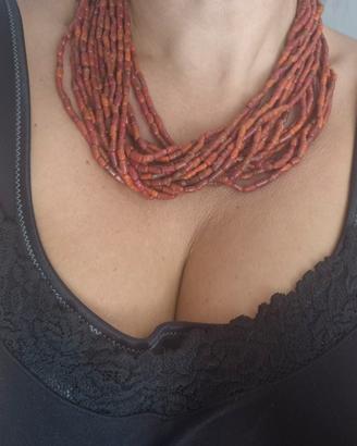 Collana etnica multi-filo artigianale 