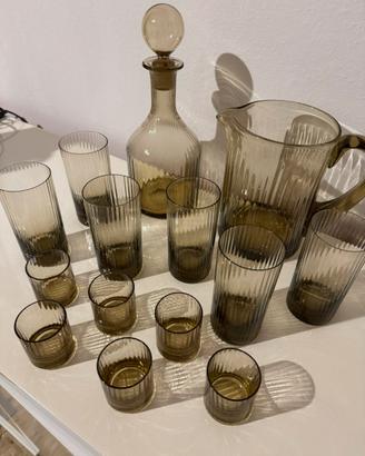 Set bicchieri in vetro di murano