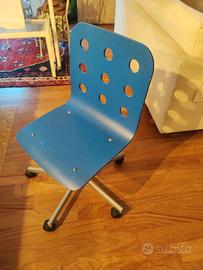 sedia Ikea da scrivania blu