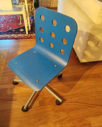 sedia Ikea da scrivania blu