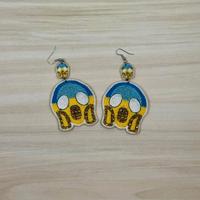 Orecchini in pizzo Mod. Smile ricamati a macchina