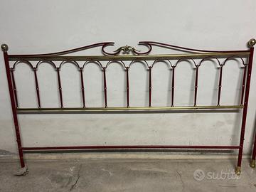 Sponde letto matrimoniale anni 50 in ottone