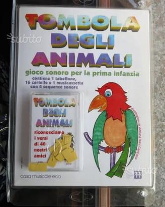 Vecchio gioco - tombola degli animali -