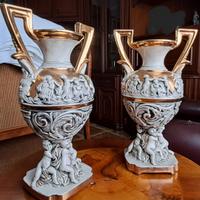 Coppia di vasi ceramica Capodimonte