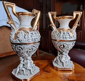 Coppia di vasi ceramica Capodimonte