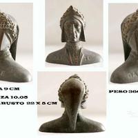 Mezzo busto Dante in bronzo primi 900