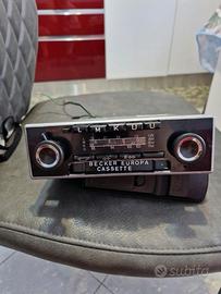 Autoradio epoca Becker anni 80 con presa aux