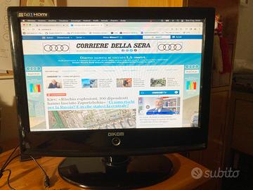 TV Monitor HD Dikom 20 pollici con telecomando