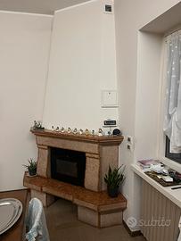 Inserto a Pellet più camino in marmo