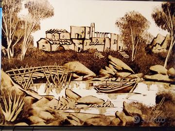 Quadro su cartoncino 33 x 24 cm di Salvatore Spano