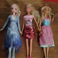 bambole di Elsa e Barbie