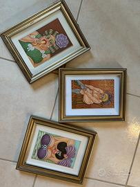 Quadri piccoli di Alberto Sassi-3 pezzi