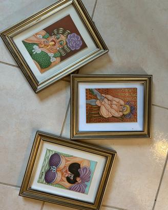 Quadri piccoli di Alberto Sassi-3 pezzi