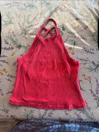 Elegante Top Sportivo Rosso Usato