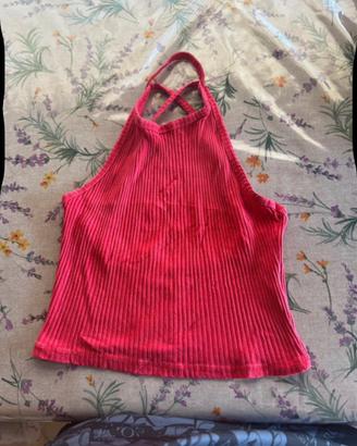 Elegante Top Sportivo Rosso Usato