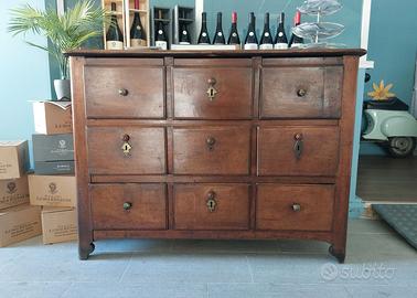 MOBILE DA FARMACIA DEL 700  IN NOCE MASSELLO