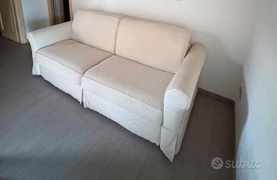 Divano letto ecrù sfoderabile