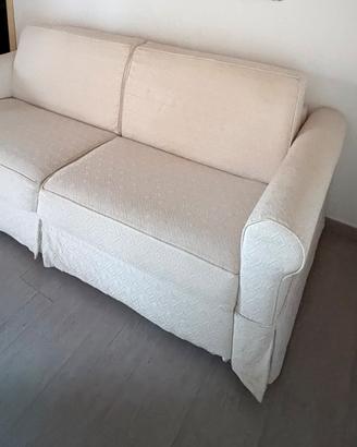 Divano letto ecrù sfoderabile