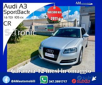 Audi A3 SPB 1.6 TDI 105 cv. CR S-Tronic Ambition