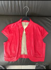 Coprispalle eco pelle rosso, made in Italy