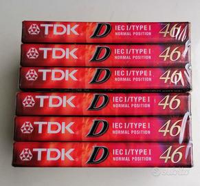 6 Cassette Audio TDK D 46 - Tape I