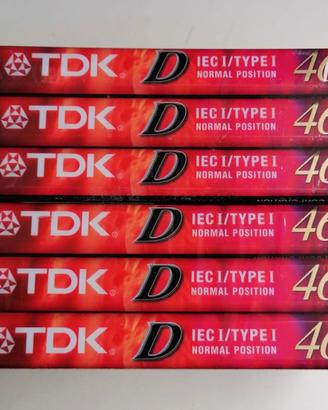 6 Cassette Audio TDK D 46 - Tape I