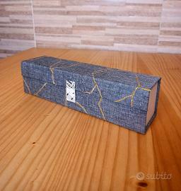 Scatola astuccio portapenne grigio