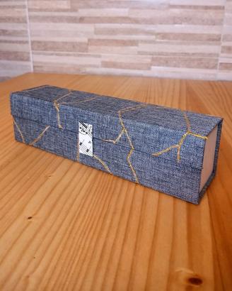 Scatola astuccio portapenne grigio