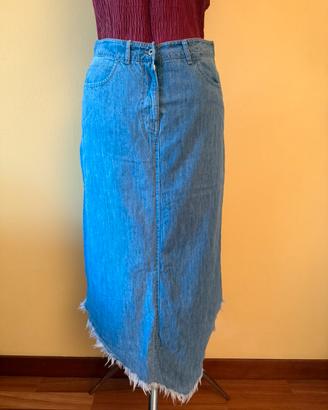 Gonna lunga in jeans