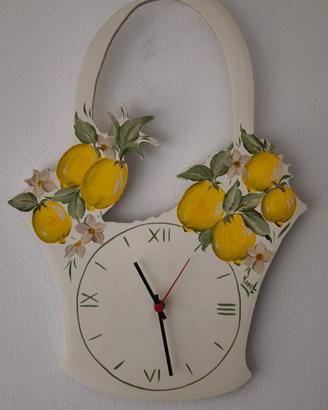 orologio da parete con limoni 