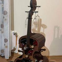 Portabottiglie vino in legno Portavini violino