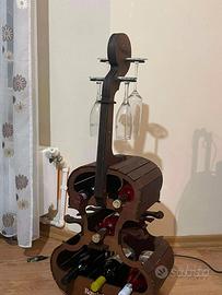 Portabottiglie vino in legno Portavini violino
